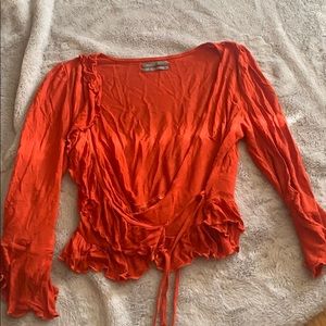 Flowy orange top